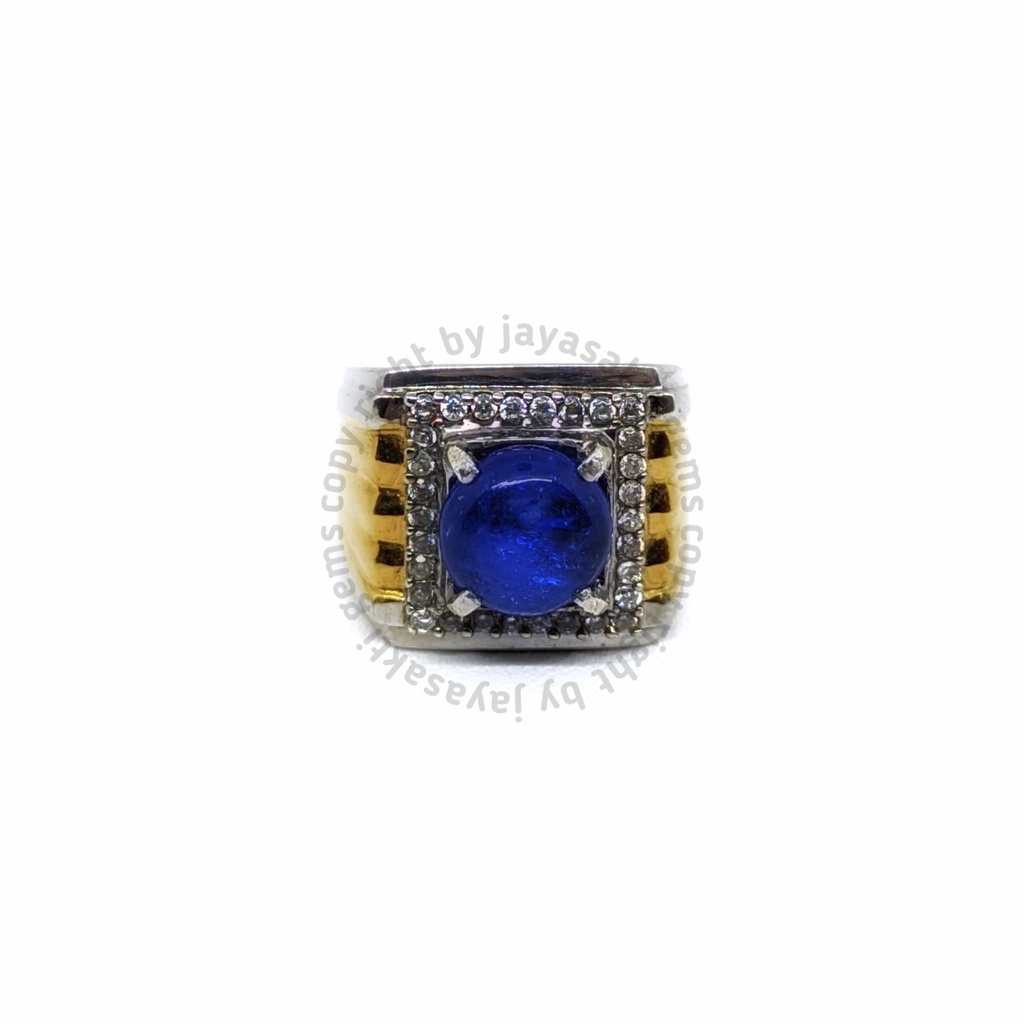 Natural Royal Blue Tanzanite Ring Perak Free Sertifikat