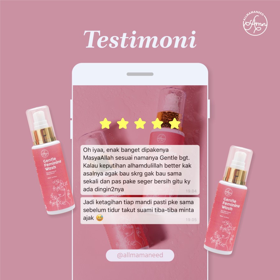 Allmamaneed GENTLE FEMININE WASH Sabun pembersih kewanitaan Miss V