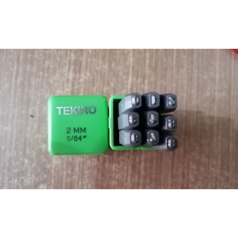 TEKIRO 2 MM SET 9 PCS - ALAT KETOK ANGKA NOMOR MESIN