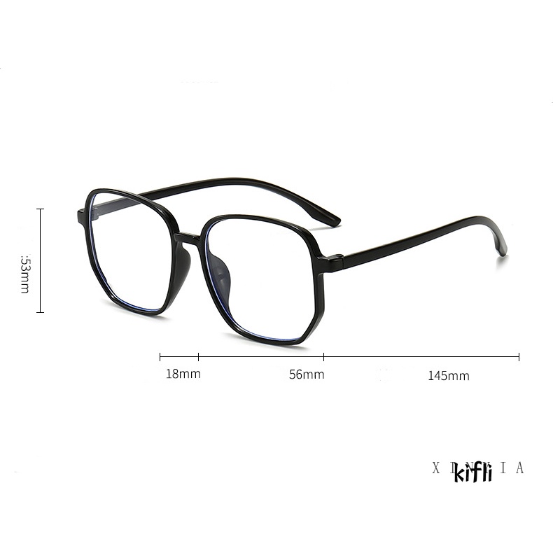 Anti Biru,Kacamata Korean,Design Square Besi,Frame Eyeglasses,Untuk Wanita/Pria