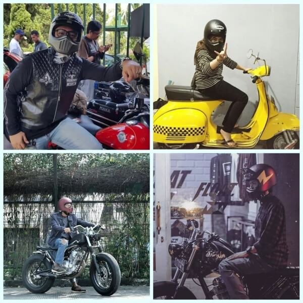 Helm Cakil + FREE Goggle PROMO Terbatas !!!! (Helm HBC Cakil/Helm Retro/Helm Vespa/Helm Klasik)