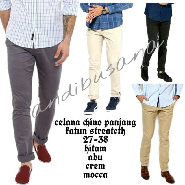 Celana Chino Panjang Pria Slimfit Zarraman - Celana Chinosk