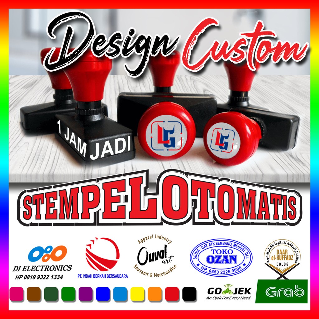 Stempel Custom Otomatis / Warna Murah Berkualitas | Shopee Indonesia