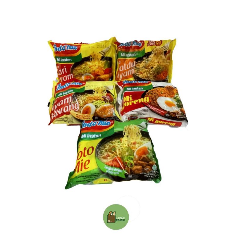 

Indomie Mie Instant / Indomie Goreng / Indomie Soto / Indomie Ayam bawang / Indomie Kaldu