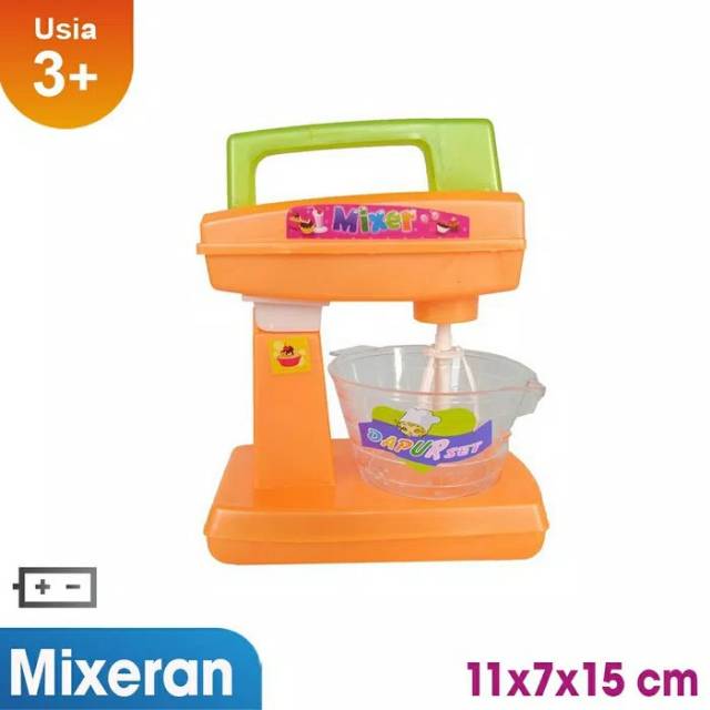 Mainan Mixer Baterai Anak Edukasi Mixeran Batre Masak Masakan Edukatif