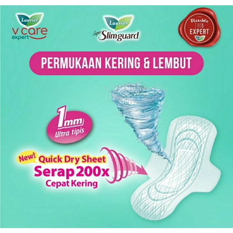 Laurier Super Slimguard 22,5cm 25cm 30cm 35cm - Pembalut Wanita Menstruasi