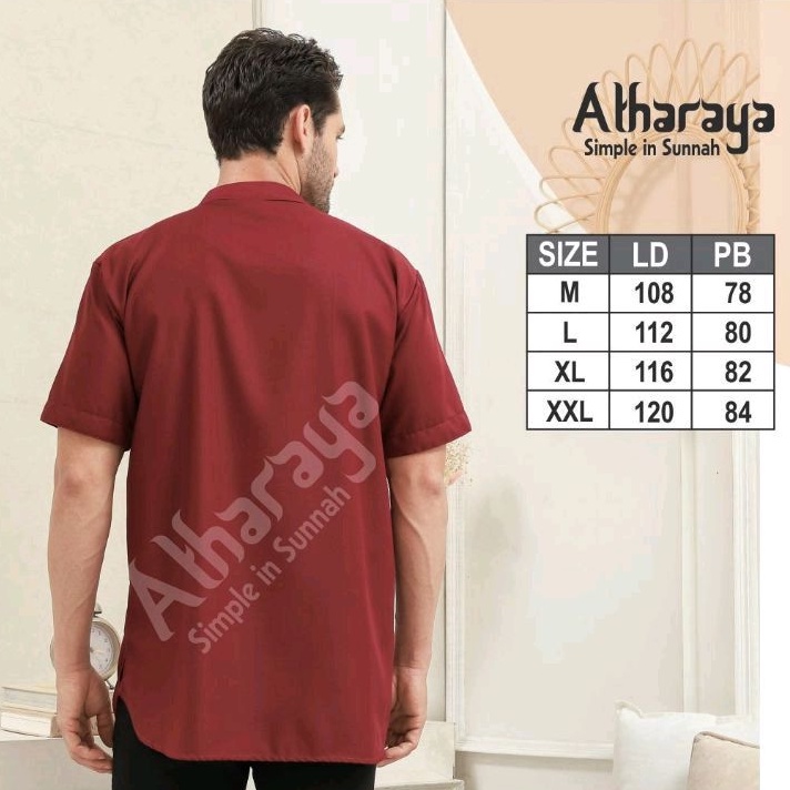 Baju Koko Kurta Pria Lengan Pendek EDIRNE Premium By Atharaya