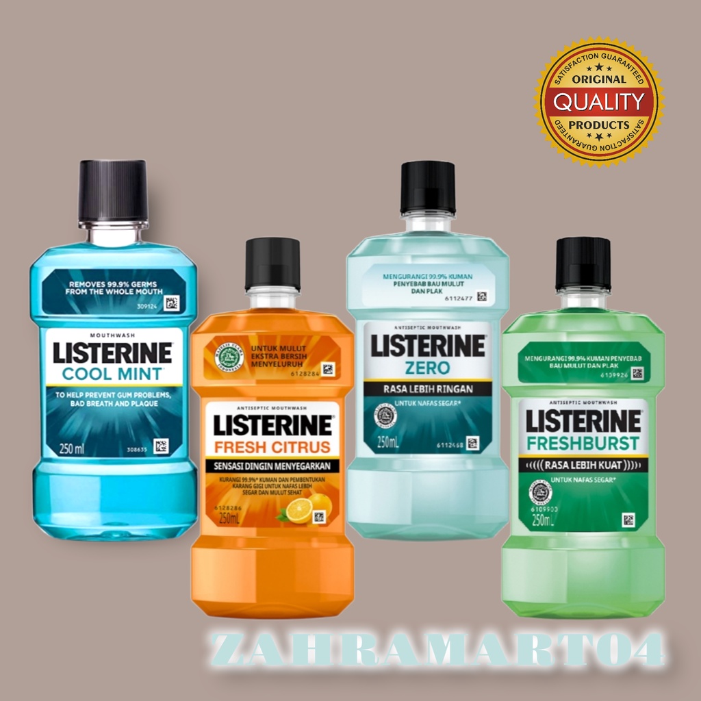 Listerine Mouthwash Cool Mint/Fresh Brush/Zero/Fresh Citrus 250ml