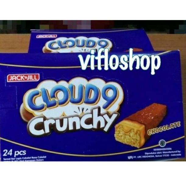 

[KODE Q803] Coklat Jack n Jill Cloud 9 / Cloud9 Crunchy Vanila & Chocolate Kemasan Box (24 x 9 gram)