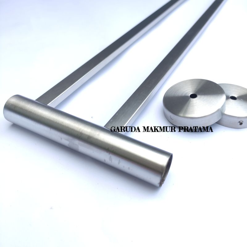 RAK HANDUK STAINLESS/RAK HANDUK 2 SUSUN STAINLESS/RAK GANTUNGAN HANDUK 2 BARIS STAINLESS STEEL BULAT SEGI SUS 304/RAK HANDUK