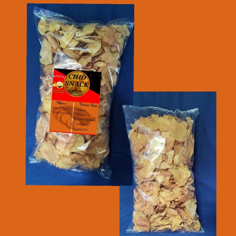 

Keripik Singkong Chio Snack 500 gr manis, original keripik besar asli kediri