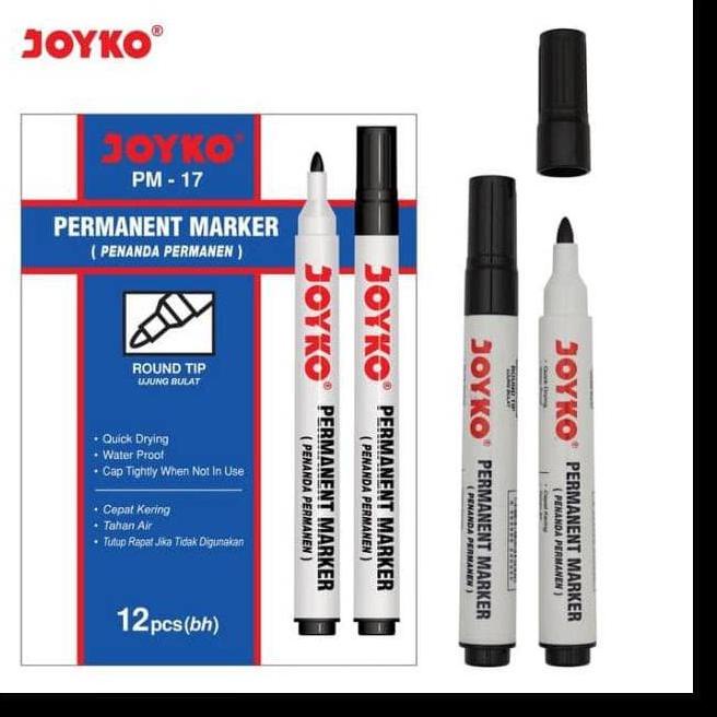 

KIRIM HARI INI Spidol Permanent Marker PM-17 Hitam Joyko (ART. F935)