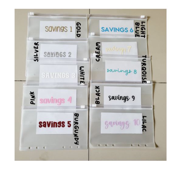 

Tambahan Pouch Budget Binder dengan label sticker