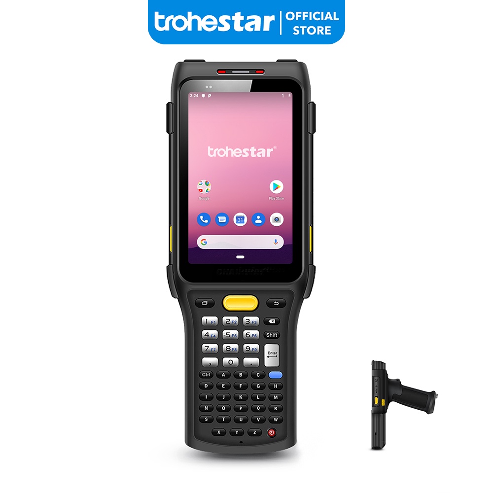 Jual TROHESTAR Long Range Barcode Scanner, 2D Android 11.0 Scanner with