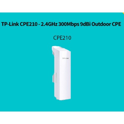 TP-LINK CPE210 2.4GHz N300 Outdoor CPE Qualcomm 27dBm 2T2R 9dBi Directional Antenna 5+ km