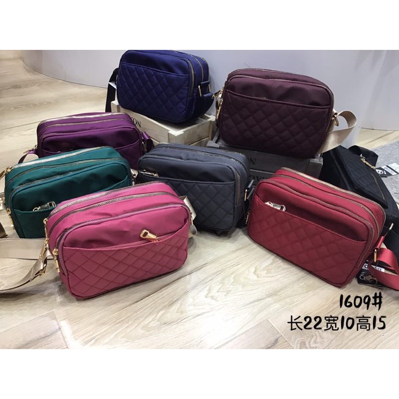 Tas Wanita Import Jinjing dan Selempang BOBO BB1609 1609 Bordir Bahan Parasut Kualitas Super High Qu