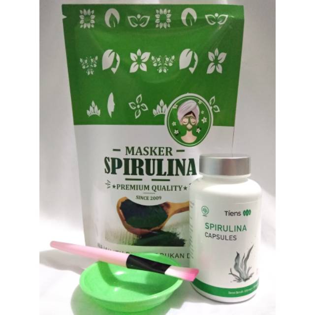 Masker Spirulina Ecer/Masker Spirulina Tiens/Spirulina/masker herbal/masker spirulina original/promo