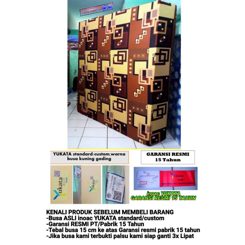 kasur inoac yukata  ukuran no 2 garansi resmi 15 tahun ukuran tebal 20cm