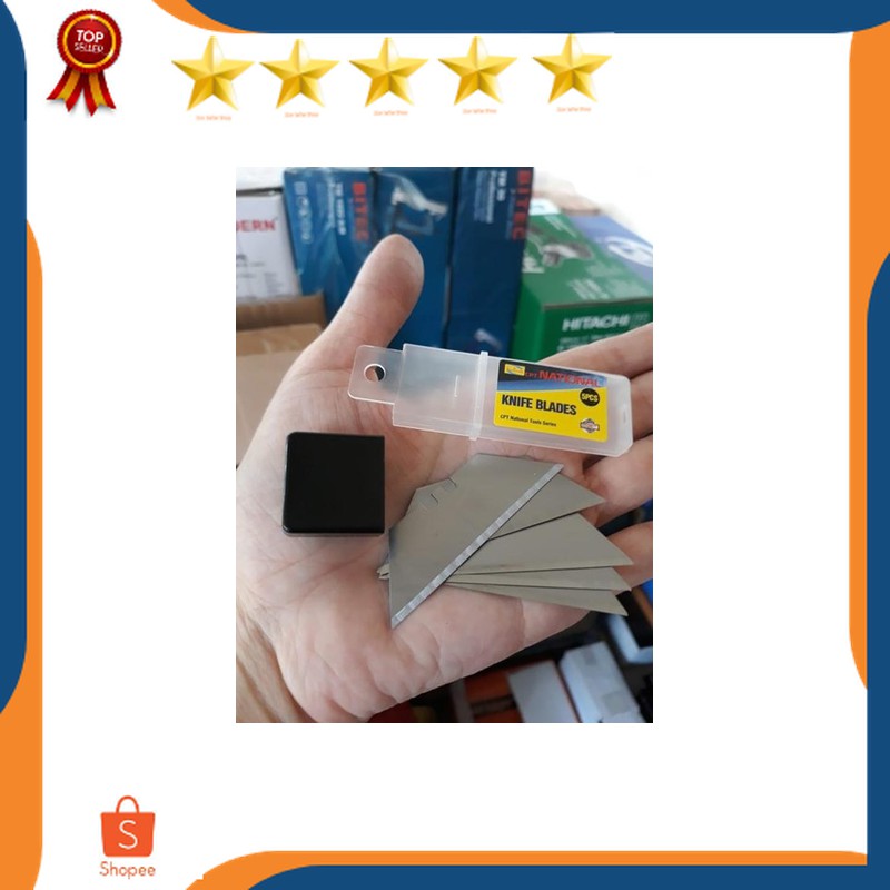 

Berkualitas Refill cutter utility pack 5pcs isi cutter pisau potong triplek mdf cardboard grc