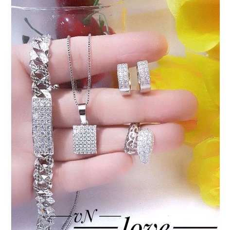 xuping set perhiasan silver gelang Rante 73050