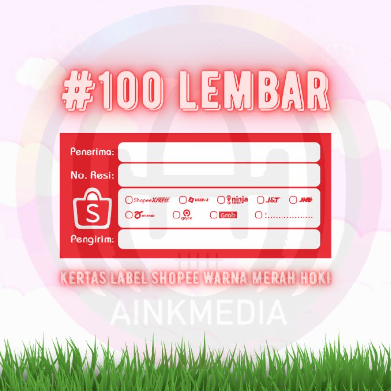 

LABEL 100 KERTAS PENGIRIMAN SHOPEE