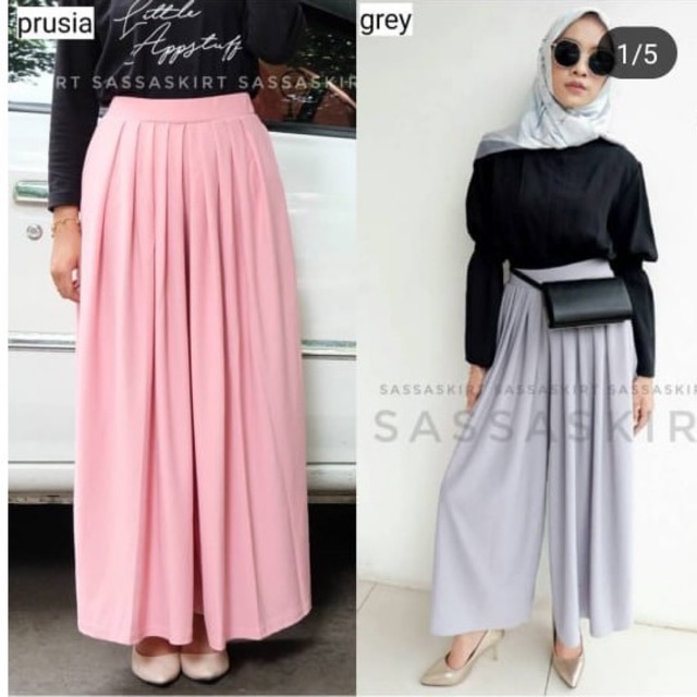 Kulot Panjang Louisa Pant Premium (Cullote Kulot) Fit to S-XL-3