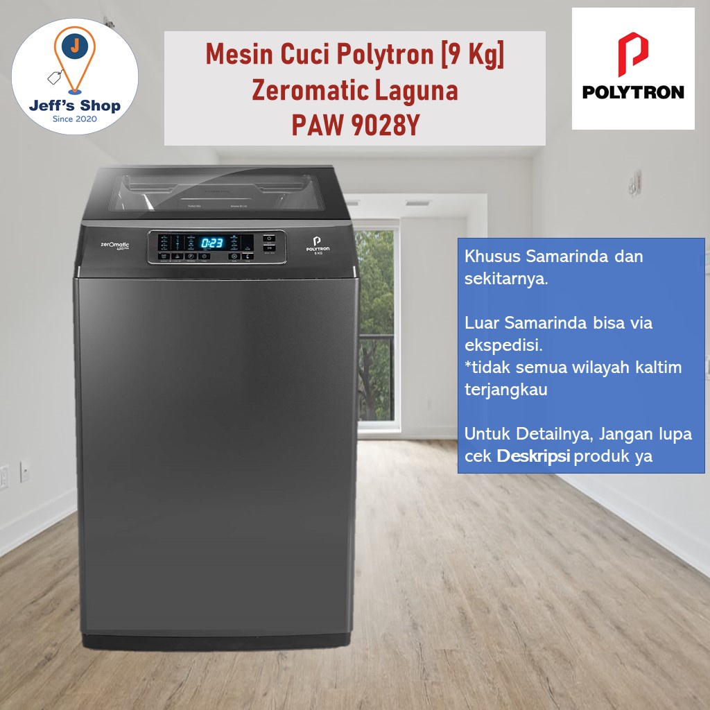 Jual Mesin Cuci Polytron Top Loading [9 Kg] [Zeromatic Laguna] PAW