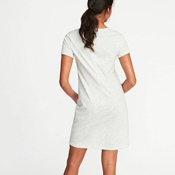 Gap white speckled soft swing dres