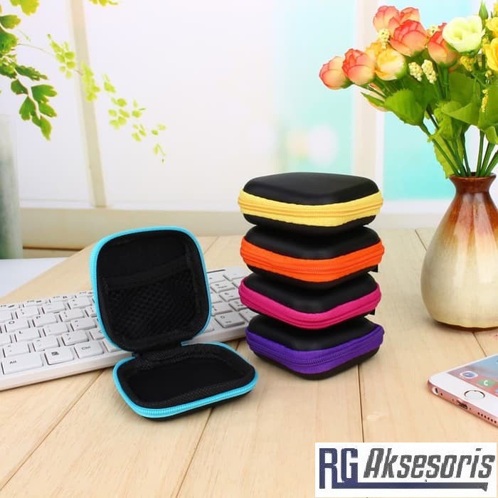 Z199 | Pouch Dompet Persegi Case Organizer Tempat Headset Koin Kunci Kotak Penyimpanan Charger Mini Dompet headset Kabel data Tas Kunci Headset Bluetooth