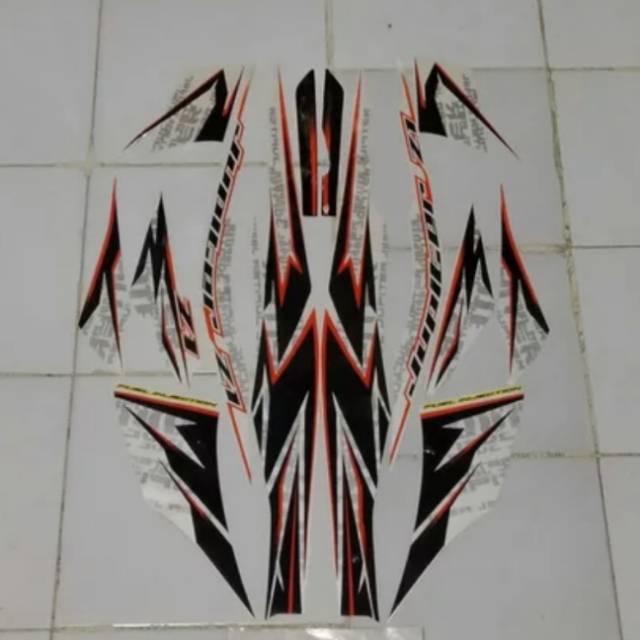 Striping jupiter z1 2014 hitam orange