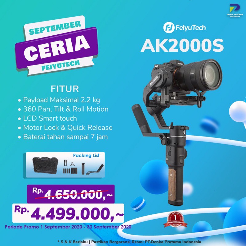 Feiyu Tech AK2000S Stabilizer Kamera