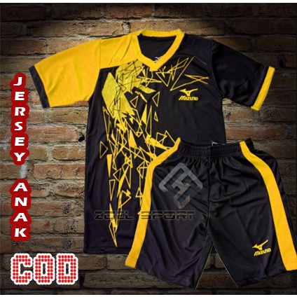 Baju Setelan Olahraga ANAK Motif Kaca Kaos Kostum Jersey Volly Kostum Badminton Baju Futsal Dan Sepak bola bayar ditempat