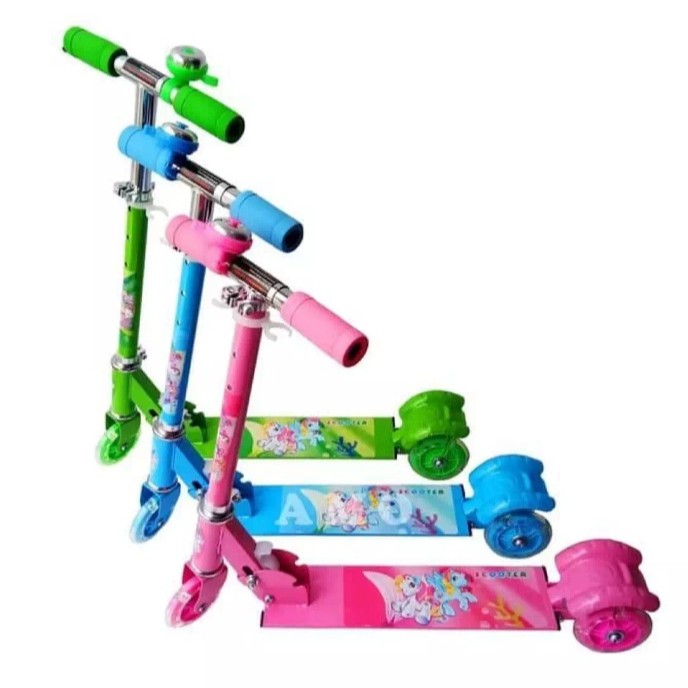 Skuter Anak Karakter Roda Tiga / Sekuter Injak / Scooter / Otopad