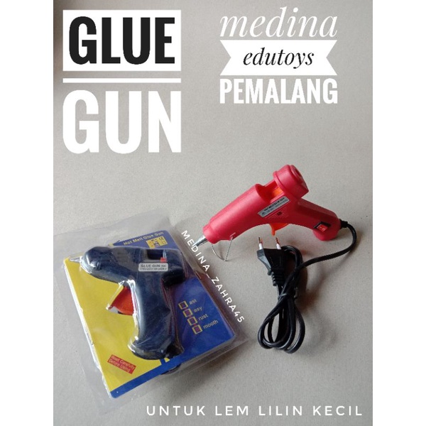 Glue Gun/Tembakan Lem Lilin Kecil biru/merah/putih/hitam
