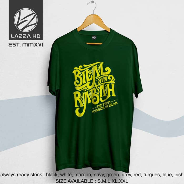 Kaos Tshirt Distro Dakwah Islami BILAL BIN RABAH Terlaris