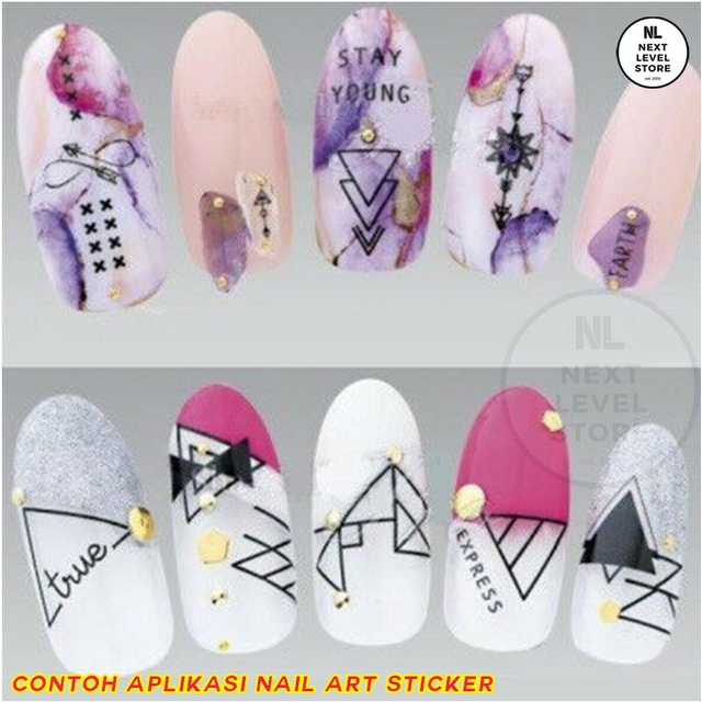 Nail Art Sticker Stiker Kuku Premium Japanese 3D by Cavella - Model B