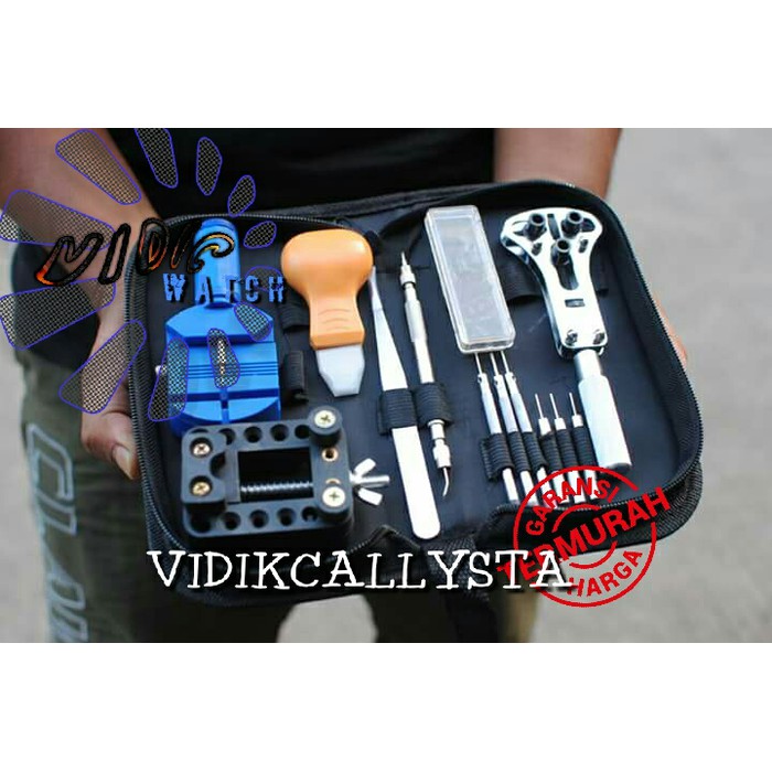 ALAT SERVIS JAM TANGAN LENGKAP MURAH / WATCH REPAIR TOOL KIT BAG