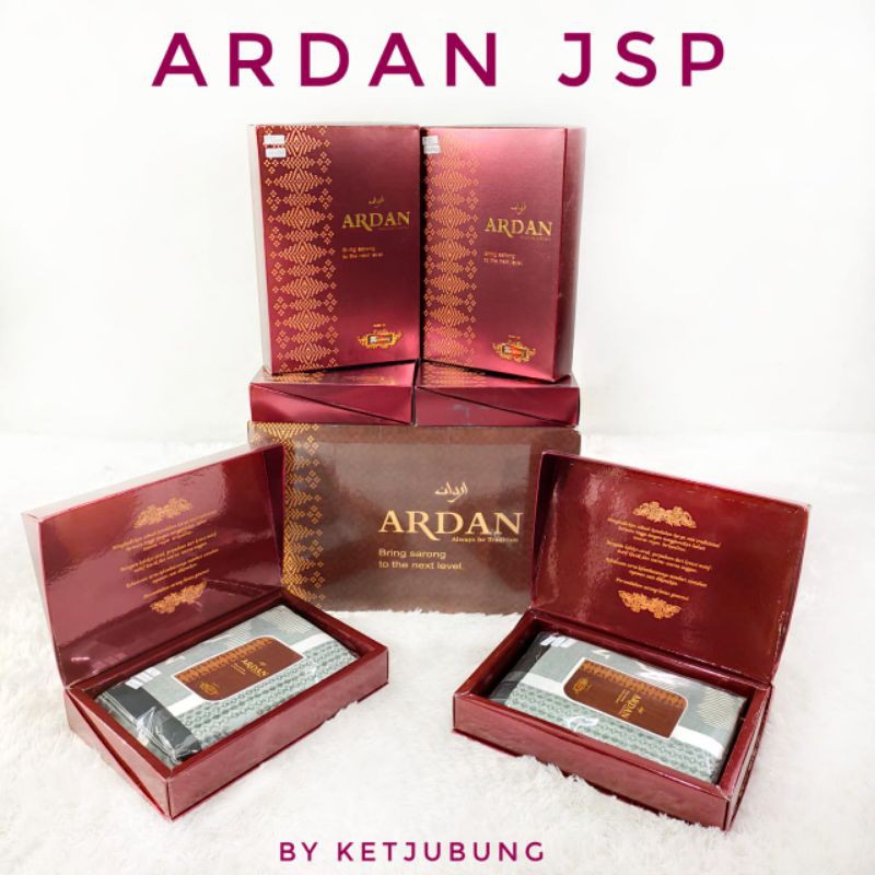 sarung Tenun Ardan Gold JSP Putih Ecer Grosir