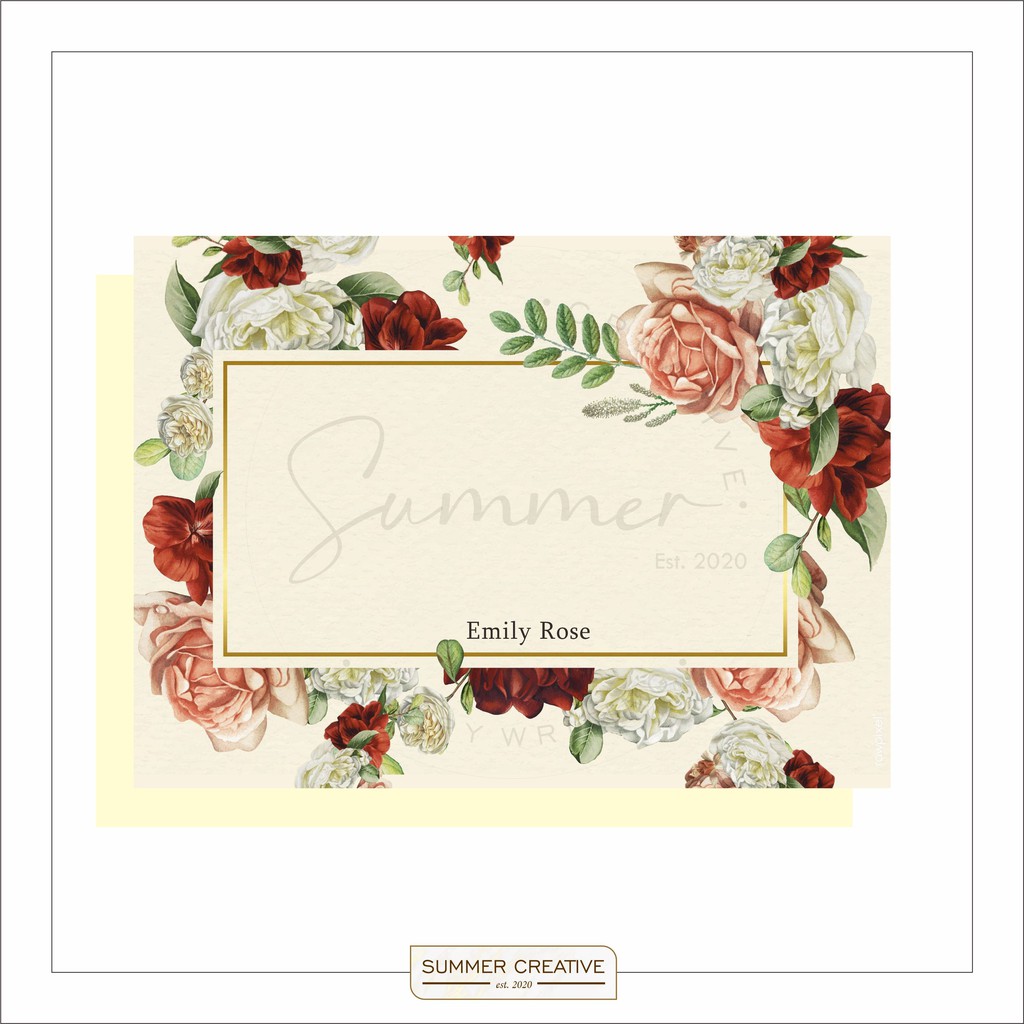 

Personalized Blank Card / Blank Note - NS15 / Thank You / Greeting Card / Kartu Polos / Ucapan