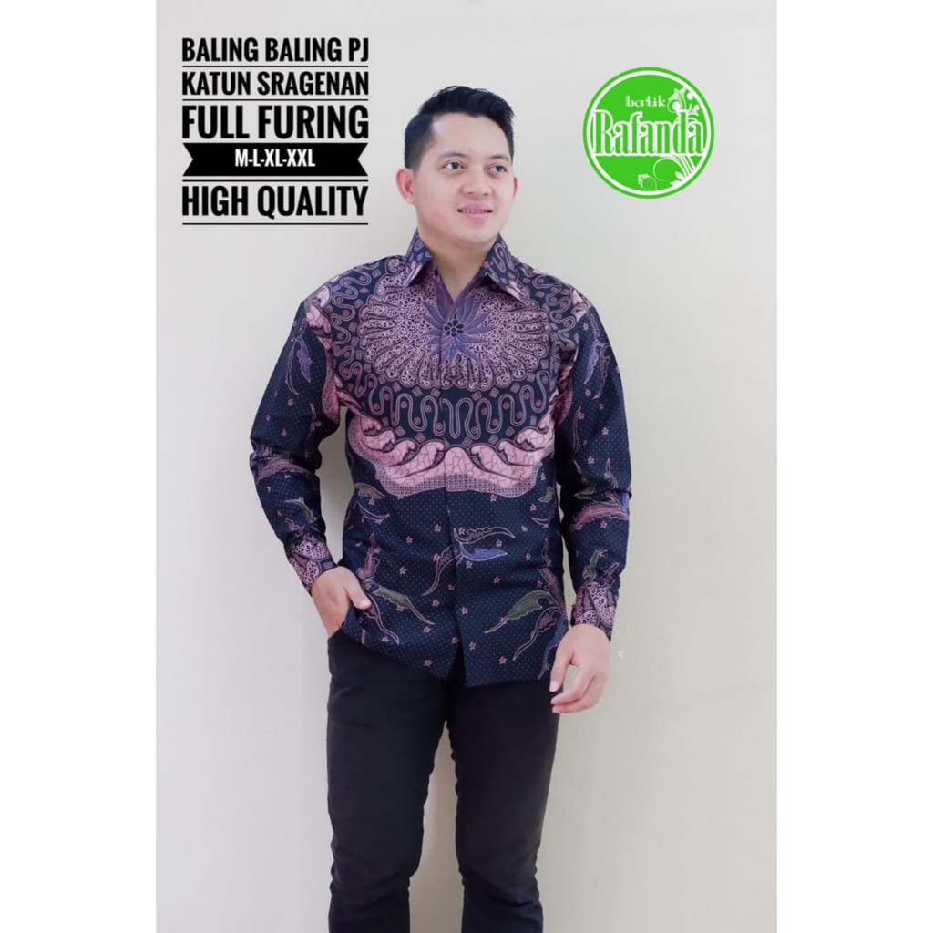 BALING BALING RAFANDA BAJU KEMEJA BATIK PRIA SOLO LENGAN PANJANG PENDEK LAPIS FURING ATASAN BATIK PREMIUM MODERN KATUN HALUS KLANGENAN MERAH PEKSI BINTANG 2 PRASJAYA MARENO 2 GARUDA NAGA TUMPUK RENA 2 TRUNTUM COKLAT AKAR MERAH PRABU SEKTI PETA UNGU 2 DEWO