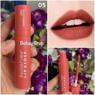 (BISA PILIH WARNA) 𝗦𝗔𝗦𝗜𝗠𝗜 𝗠𝗔𝗧𝗧𝗘 𝗟𝗜𝗣𝗚𝗟𝗢𝗦𝗦 // SASIMI MATTE LIPCREAM / LIPSTICK SASIMI NUDES SOFT MOISTURIZED