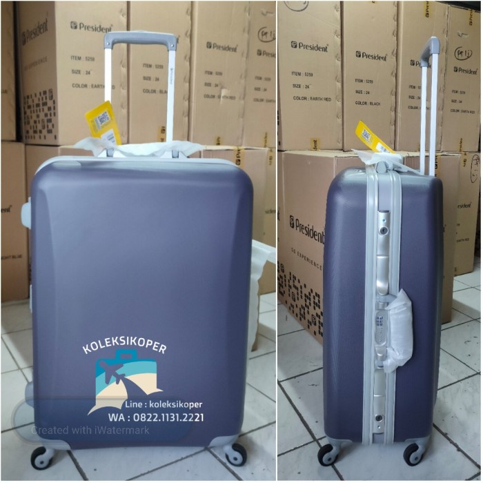 Koper - Koper President Polycarbonate Ungu Ukuran Bagasi 26 Inch Roda Putar