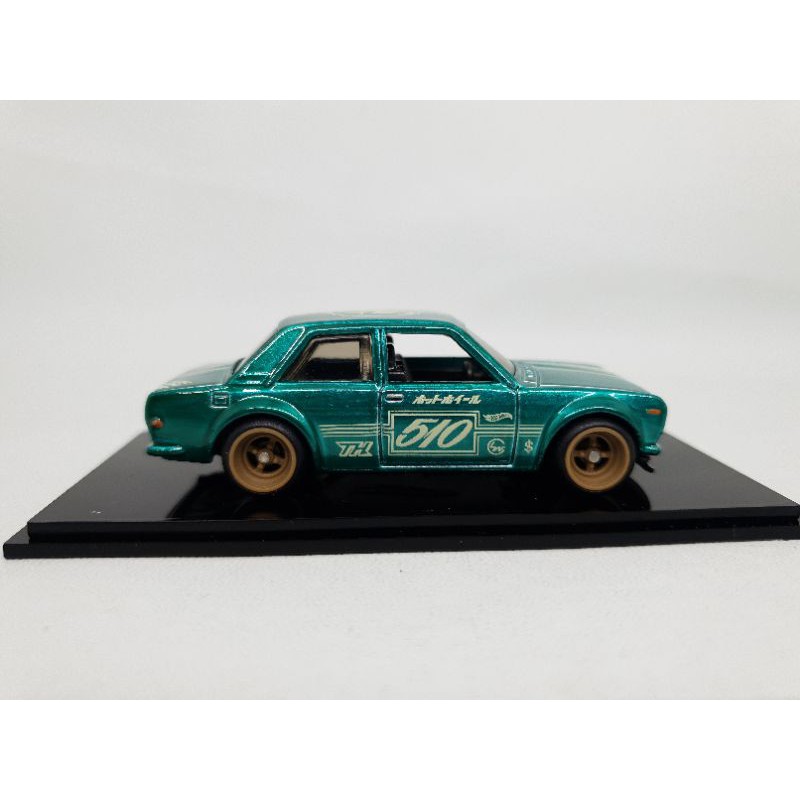 HOTWHEELS HOT WHEELS SUPER TREASURE HUNT THS STH TH$ '71 DATSUN 510 BLUEBIRD GREEN HIJAU LOOSE RIVET