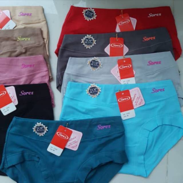 (6pcs) cd sorex 1232 M.L.EL,QL / CD WANITA SOREX / CElana dalam sorex 1232 / underwear sorex