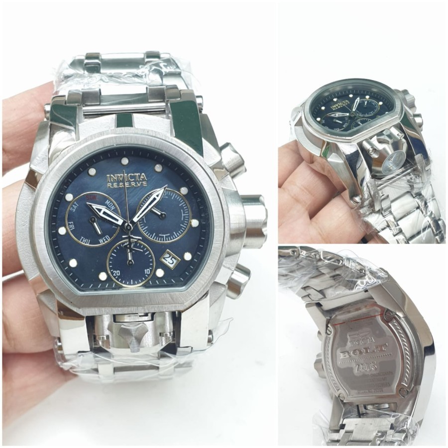 New Jam Tangan Pria Invicta Bolt Zeus Silver Dial Garansi 1th
