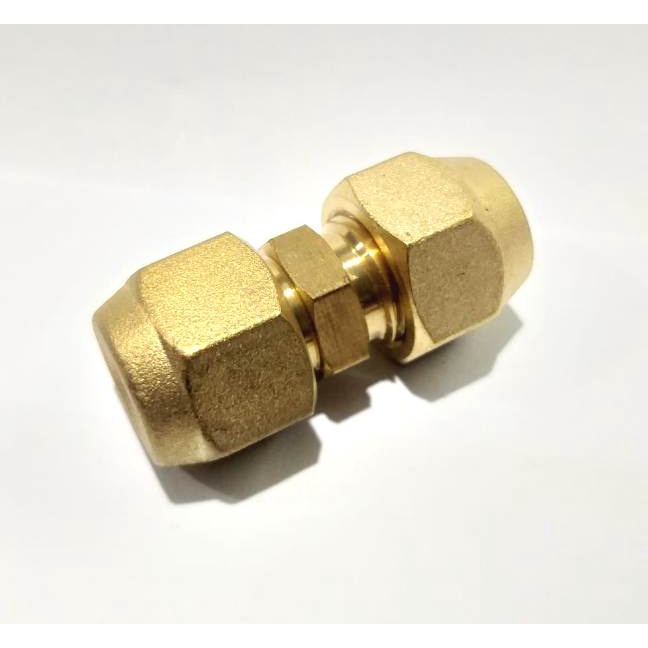 Double Nepel Set 1/4 Pipa AC 2 nut 1 Adapter Nepel