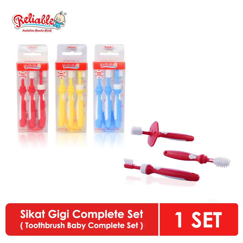 Sikat Terapi Wicara Gusi Lidah RELIABLE Complete Set 3 in 1  Sikat Gigi Bayi 7903 Sikat Gigi Bayi Anak Terapi Bicara Sensori speech delay Lancar Ngomong Berbicara