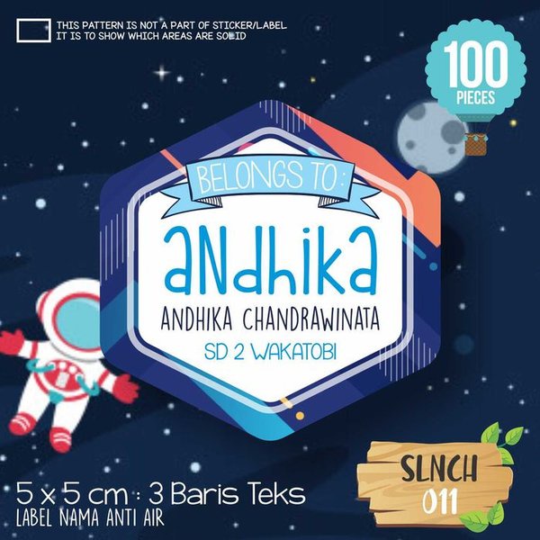 

Promo SLNCH-011 stiker label nama anak murah sekolah anti air waterproof Berkualitas