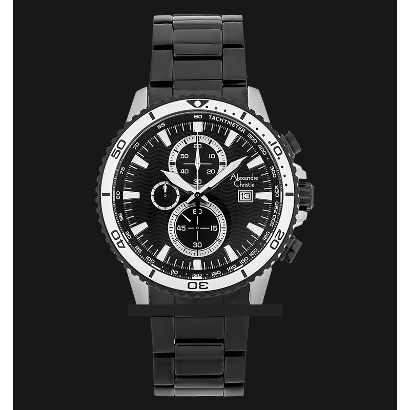 Alexandre Christie AC 6482 MC BTBBA Chronograph Men Black Stainless