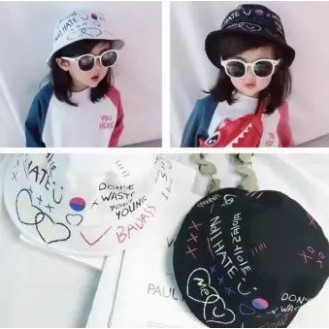 Topi Bucket Anak / Topi Badas Anak / Topi Korea Anak / Topi Bucket Motif Anak